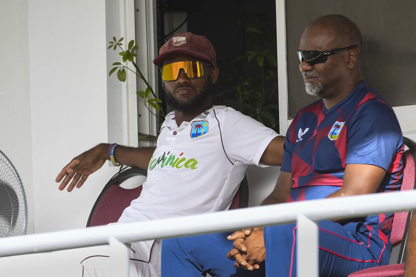 Captain Kraigg Brathwaite and head coach Andre Coley cut a sorry figure