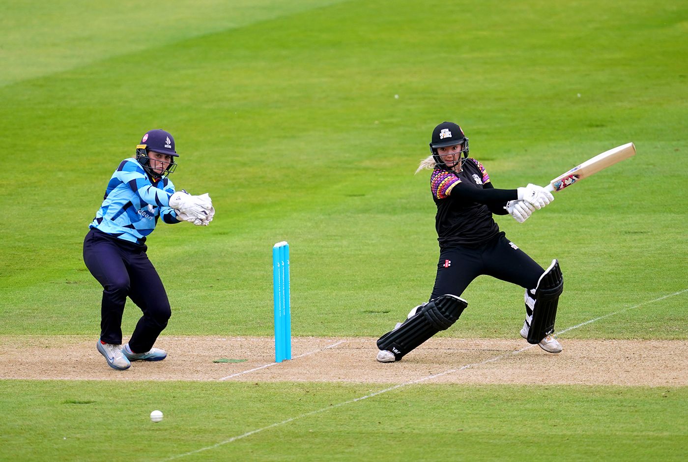Katie George works one to the off side
