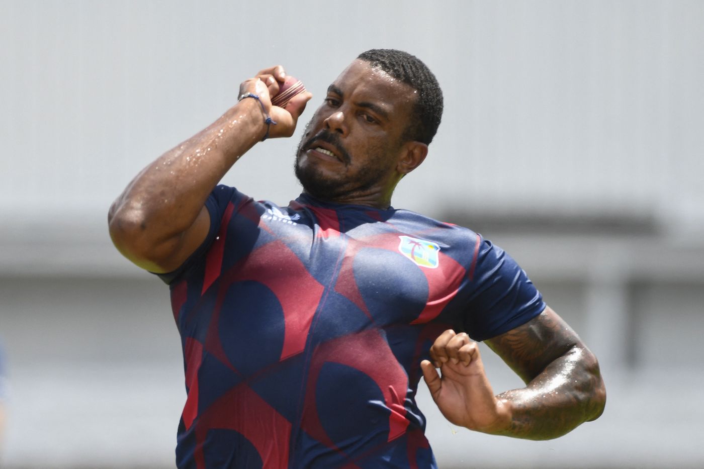 Shannon Gabriel sweats it out in the nets