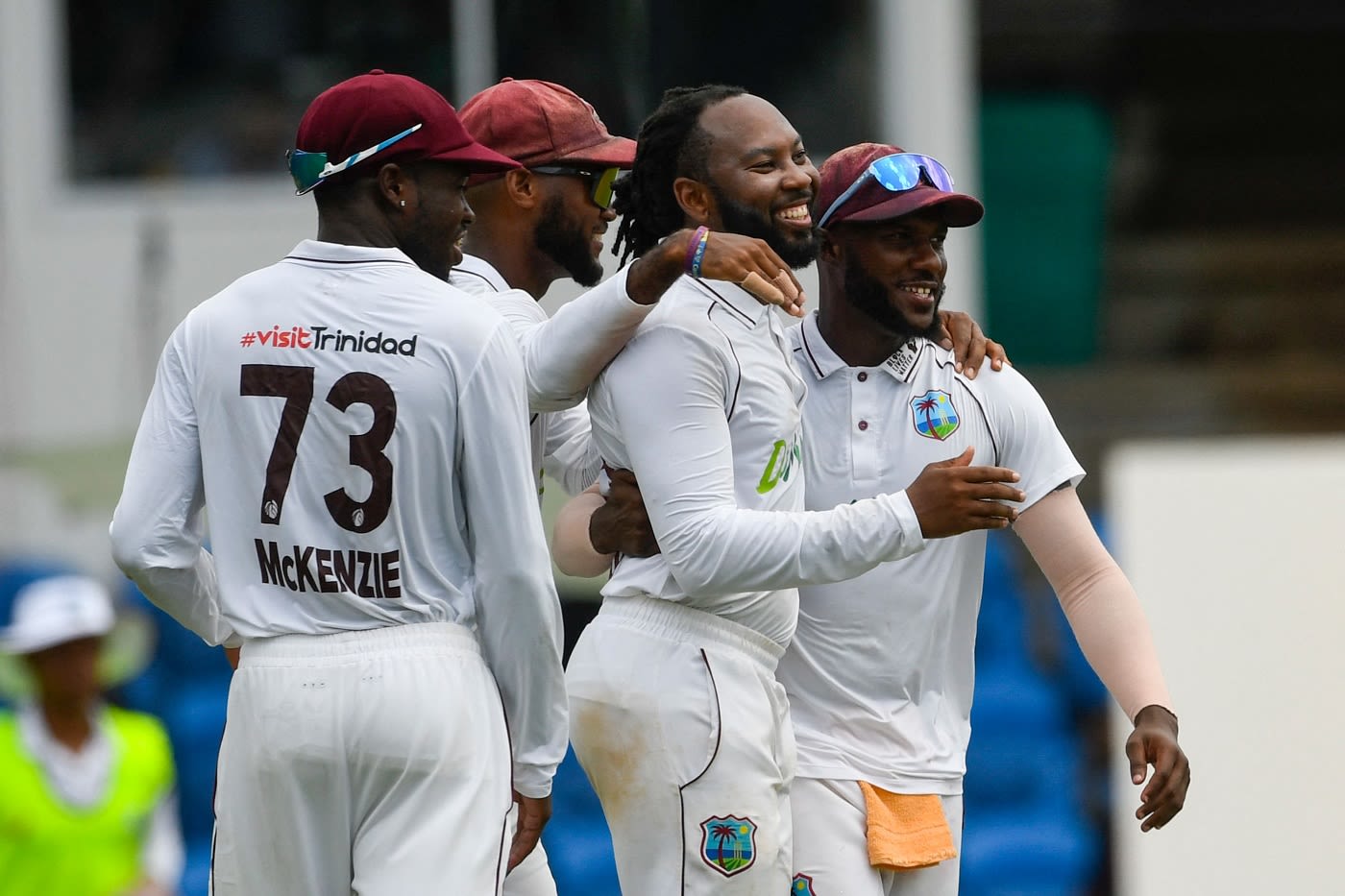 Jomel Warrican castled Rohit Sharma for 80