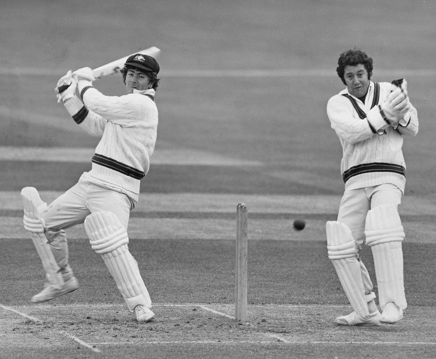Brian Taber behind the stumps
