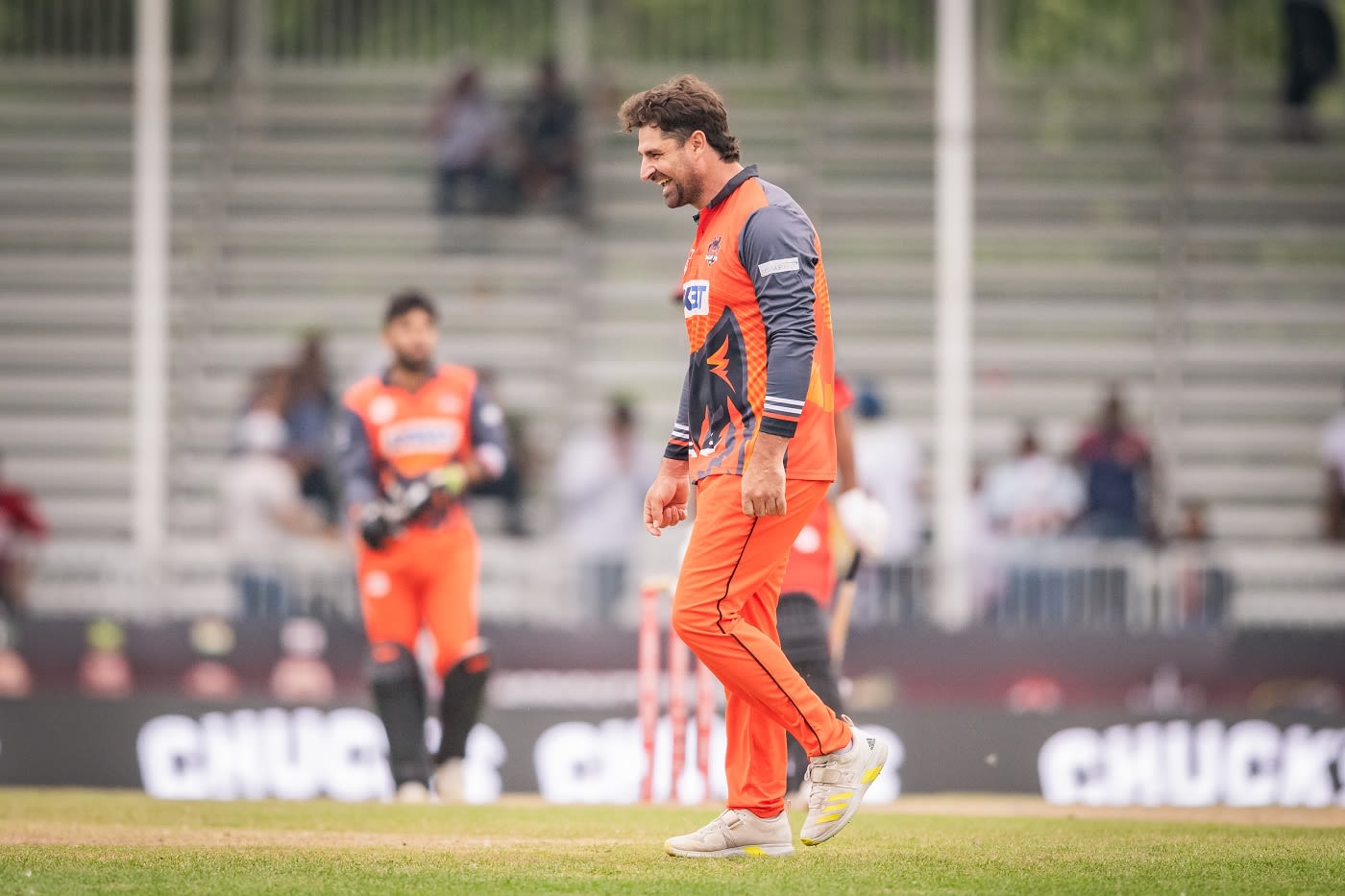 Colin de Grandhomme followed his half-century with a couple of wickets