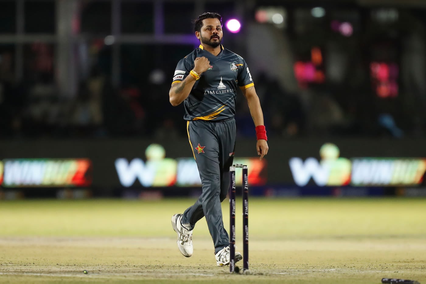 S Sreesanth celebrates dismissing Karim Janat
