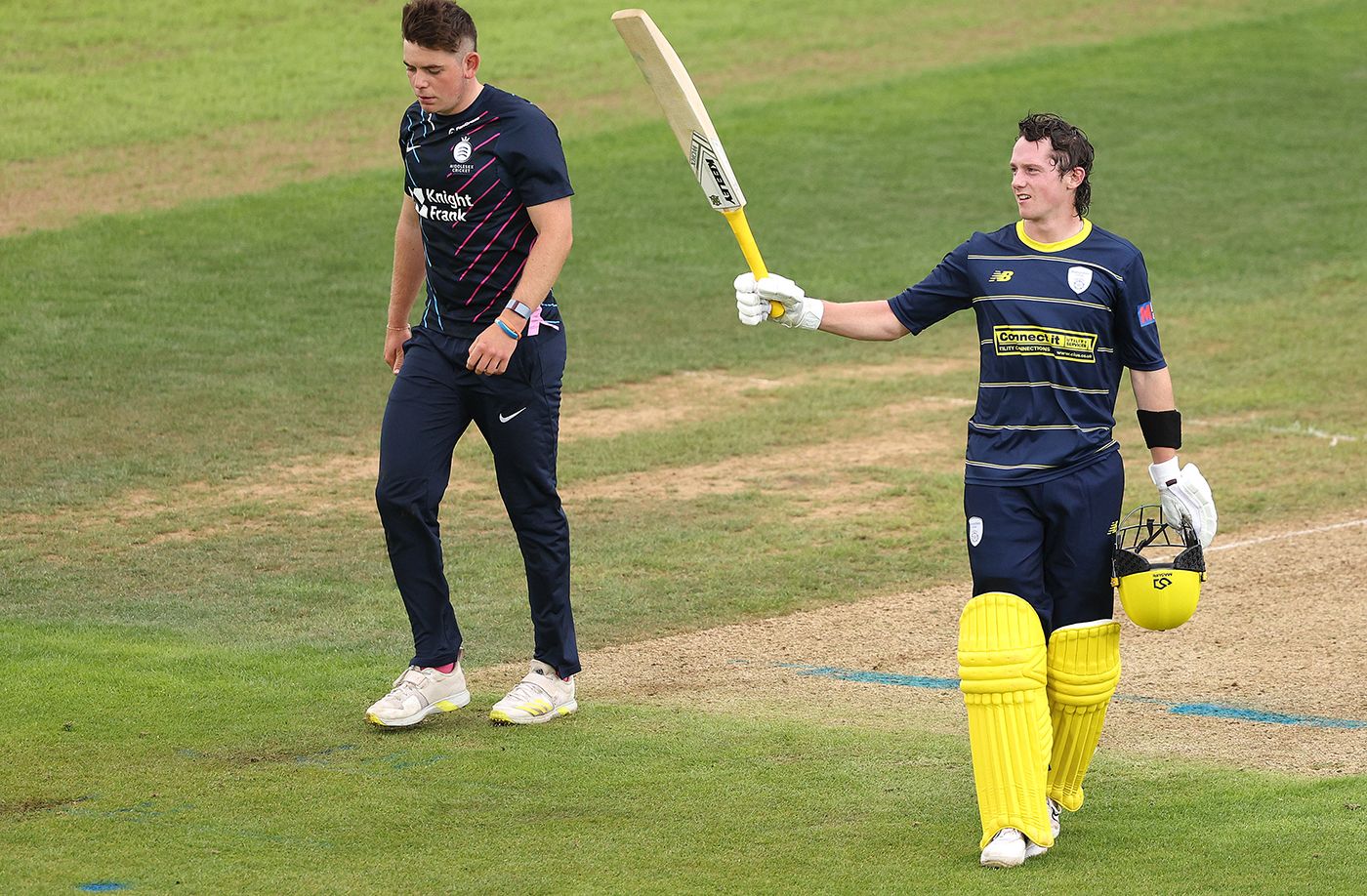 Fletcha Middleton celebrates reaching his century
