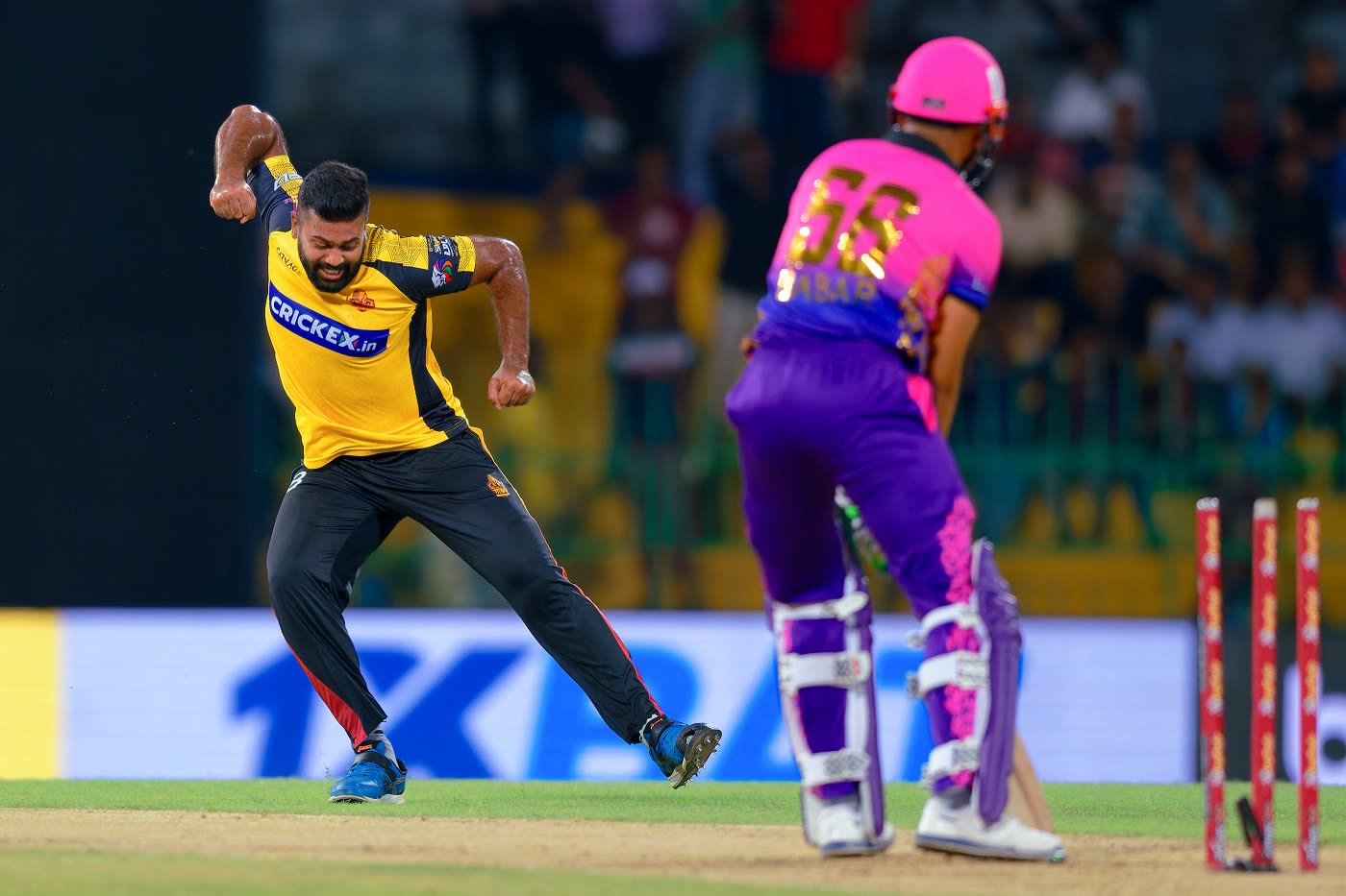 Lahiru Kumara is over the moon after smashing Babar Azam's stumps