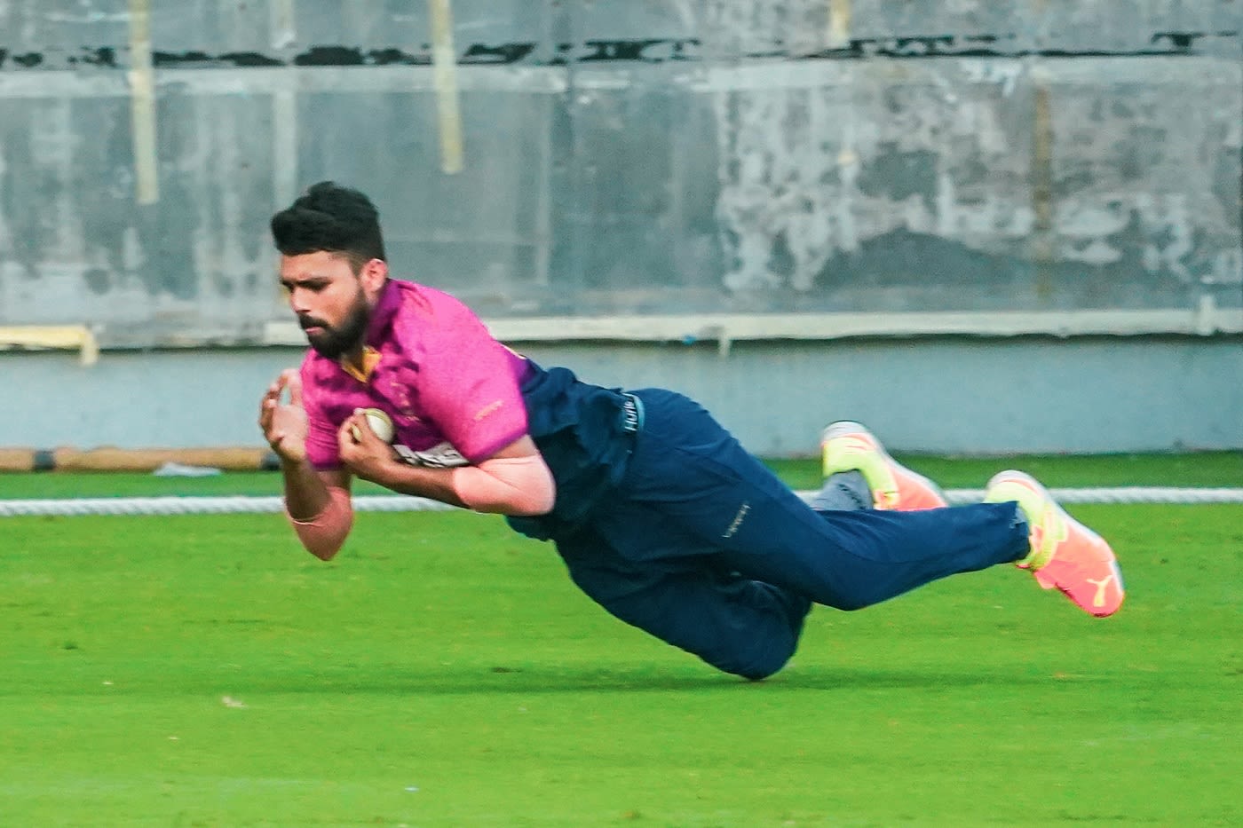 Basil Hameed took a brilliant diving catch