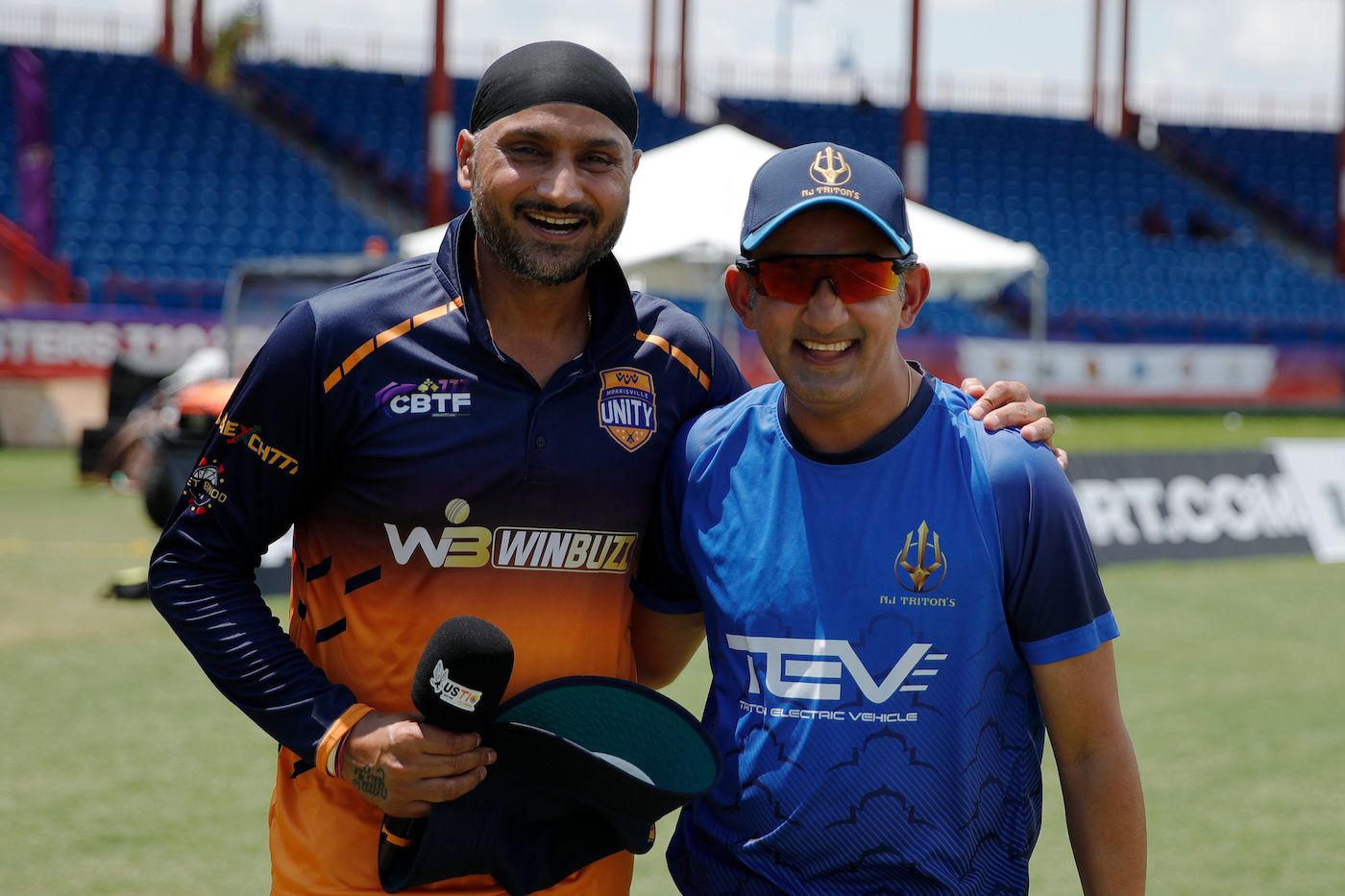 Harbhajan Singh and Gautam Gambhir were all smiles at the toss