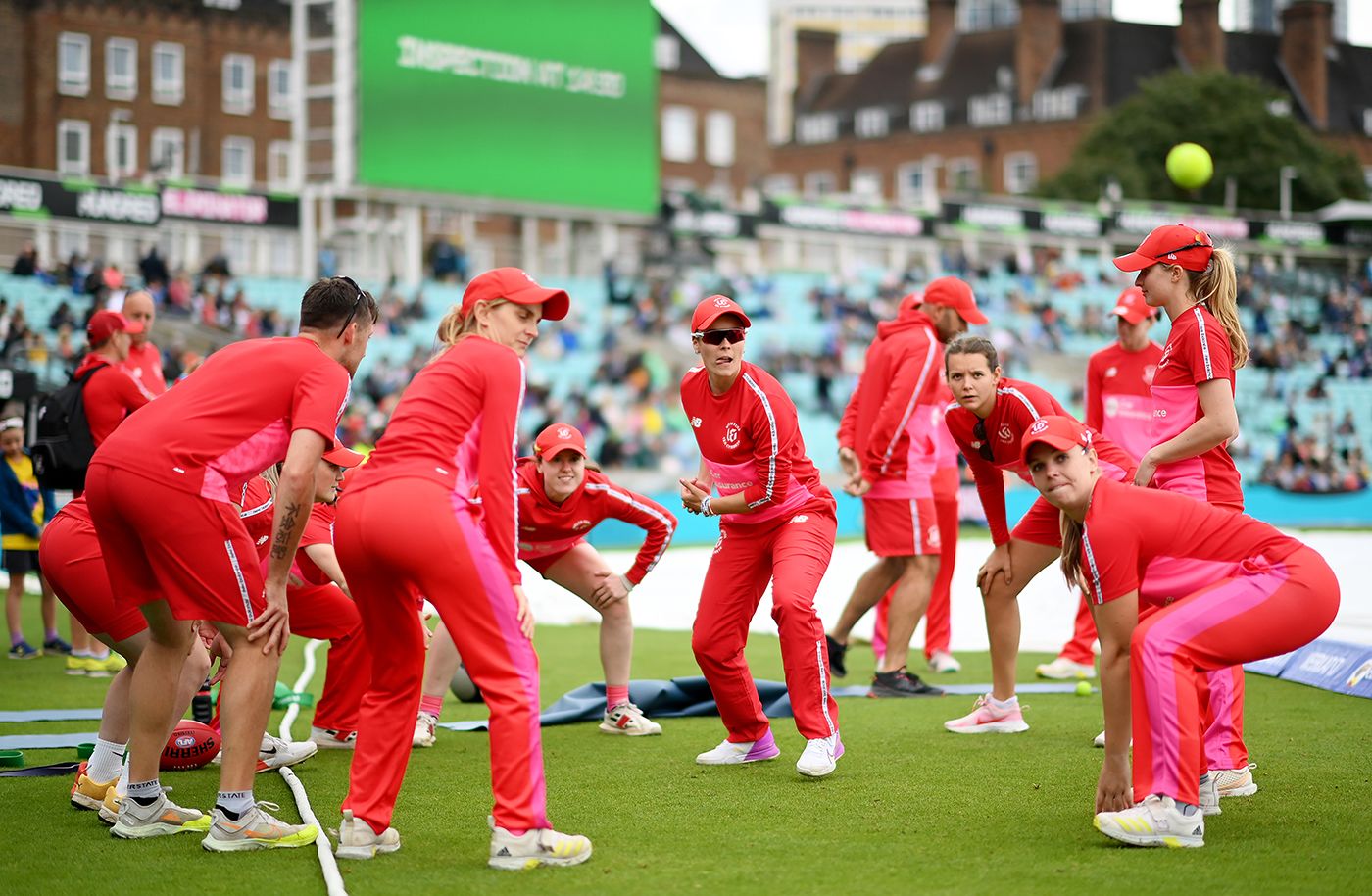 Alex Hartley gets involved in the Welsh Fire warm-ups