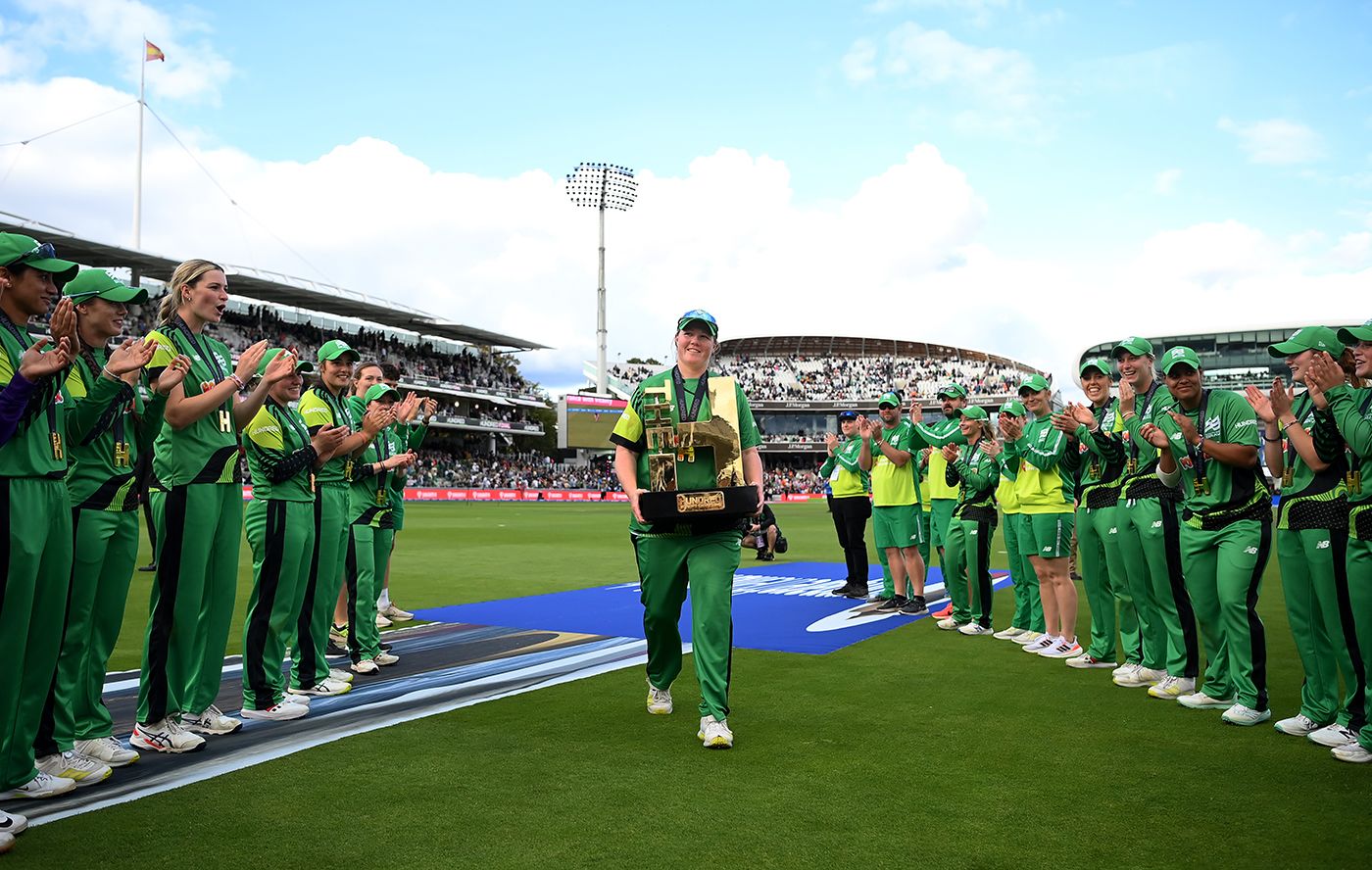 Anya Shrubsole was given a guard of honour after retiring as a Hundred champion