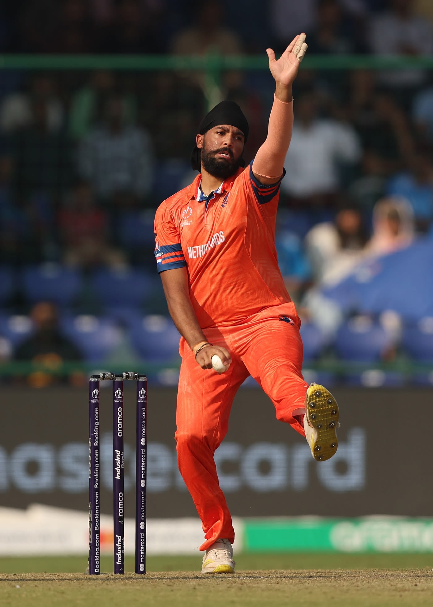 Vikramjit Singh was hit for three fours and a six in his first four overs
