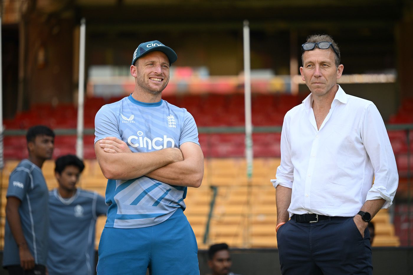Jos Buttler and Michael Atherton have a chat