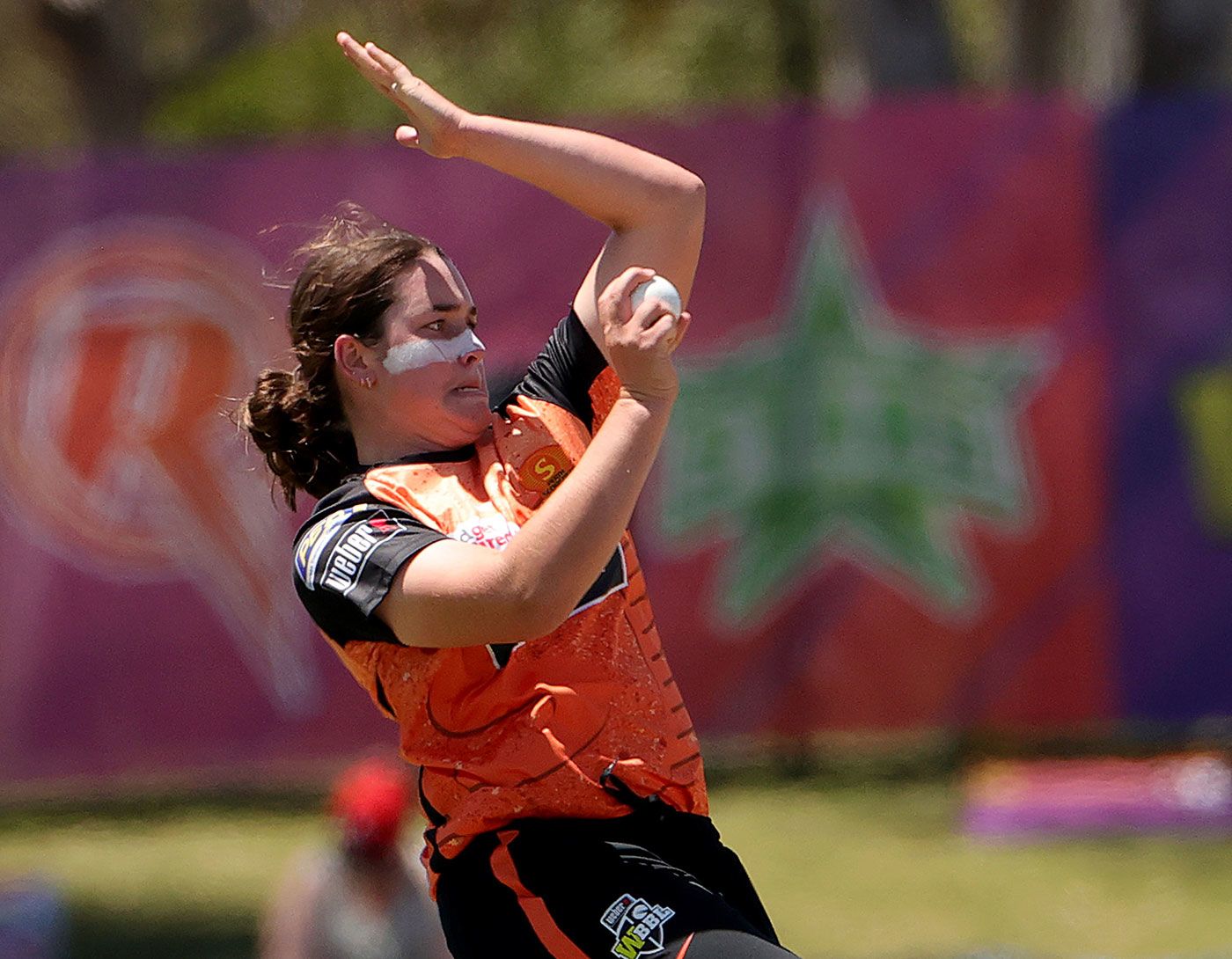 Chloe Ainsworth in her delivery stride