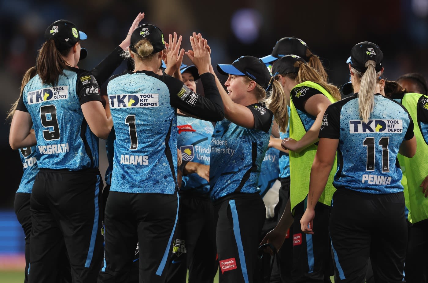 Jemma Barsby celebrates a wicket