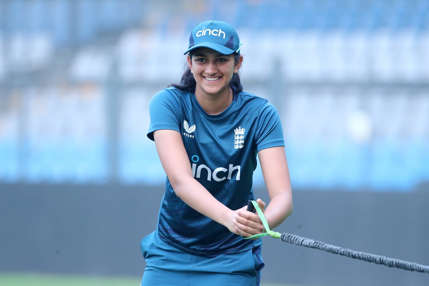 Mahika Gaur trains ahead of the first T20I in Mumbai