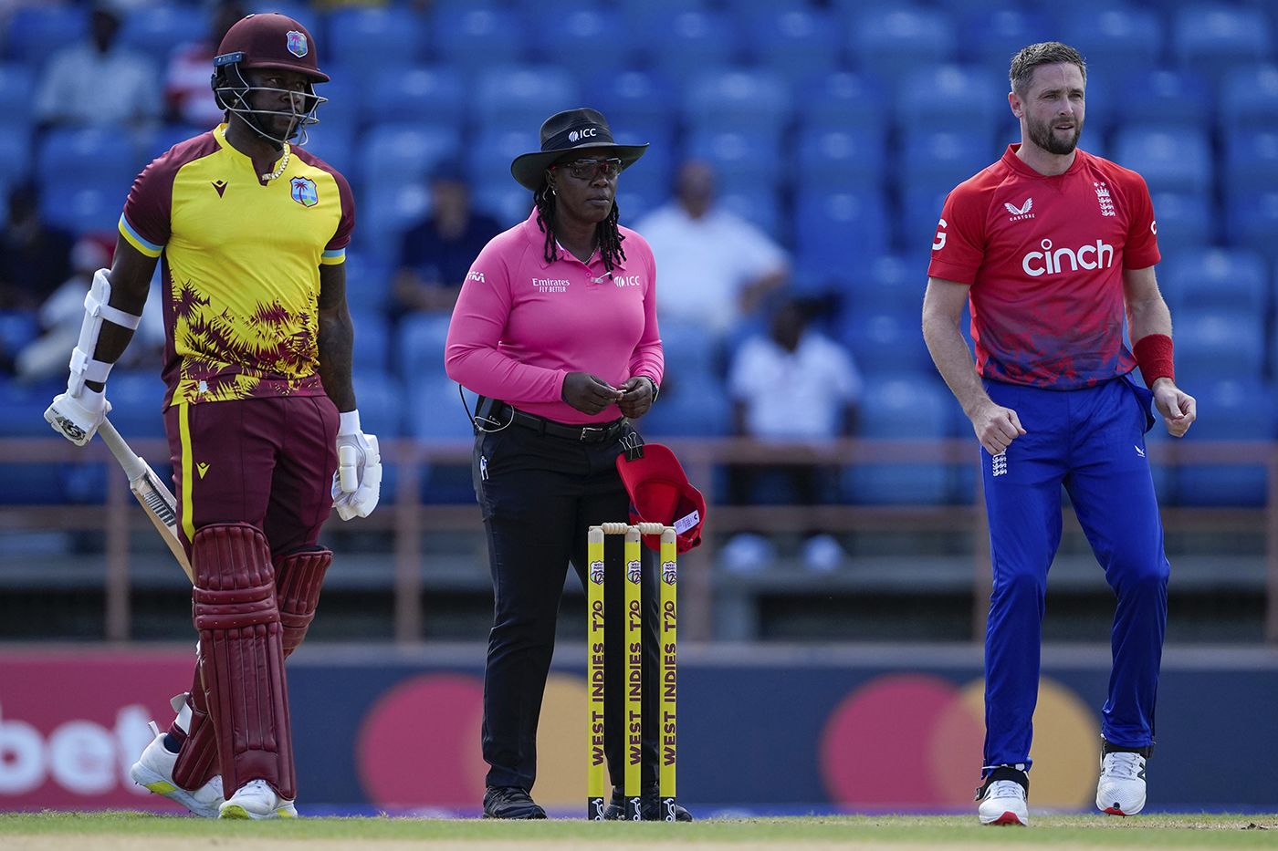 Jacqueline Williams was standing in her first T20I between Full Members