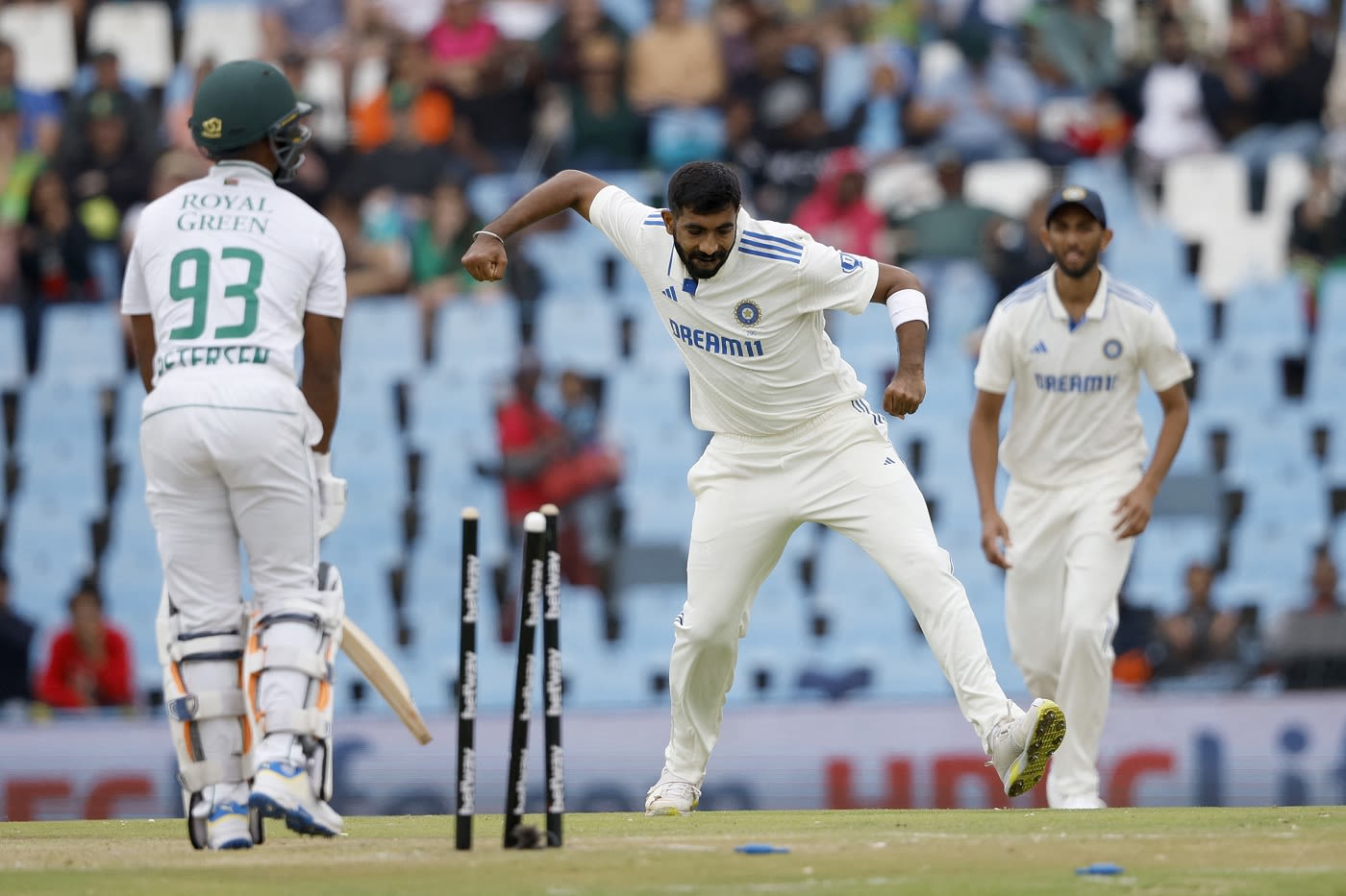 Jasprit Bumrah had Keegan Petersen chopping on