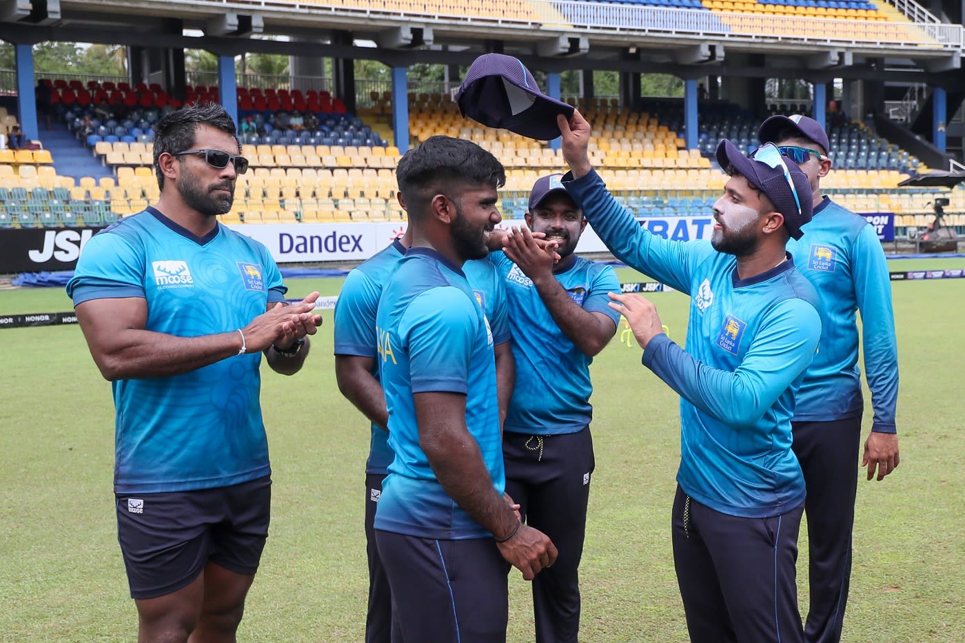 Shevon Daniel received his ODI cap from captain Kusal Mendis