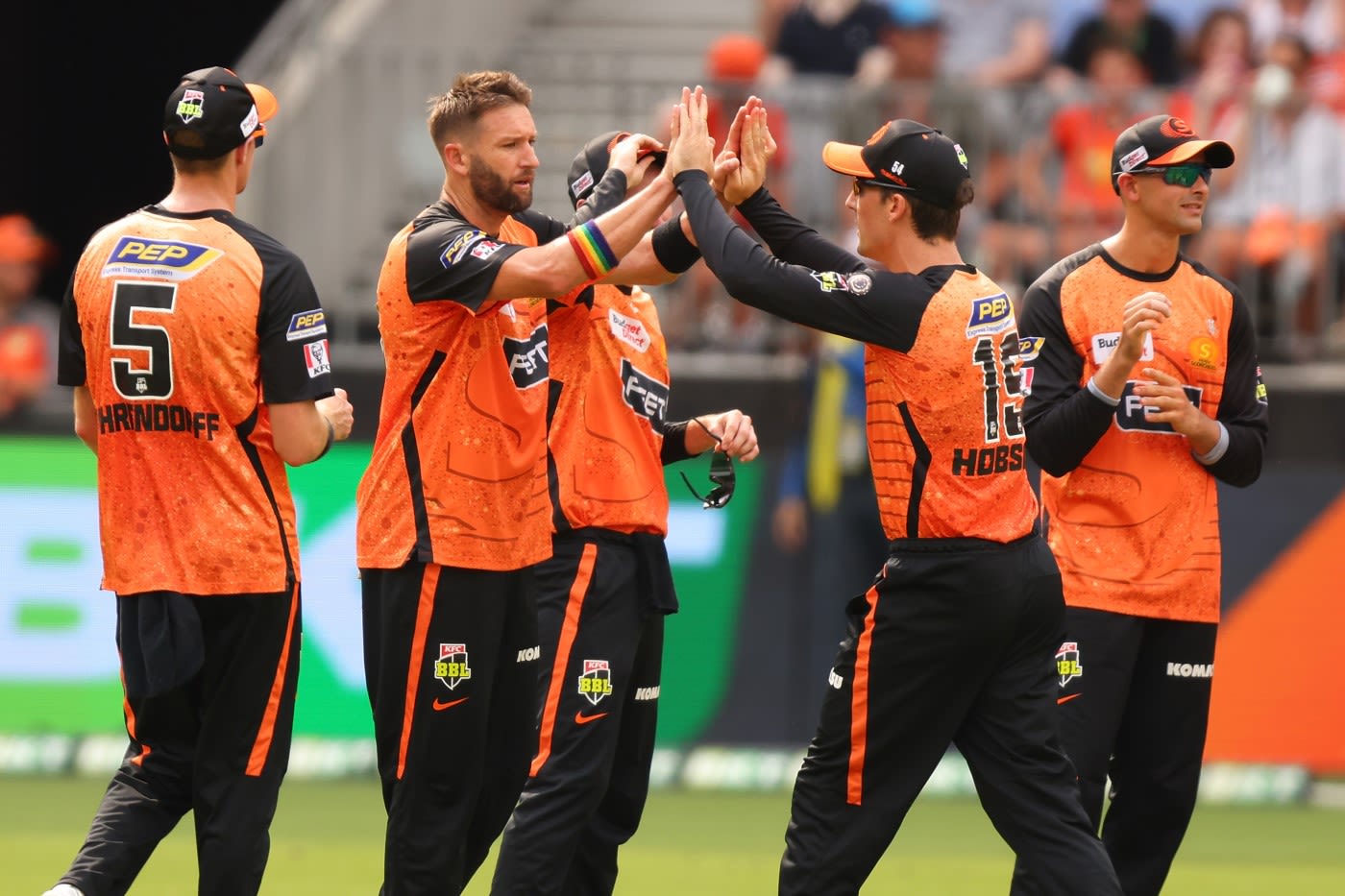 Andrew Tye took 4 for 14