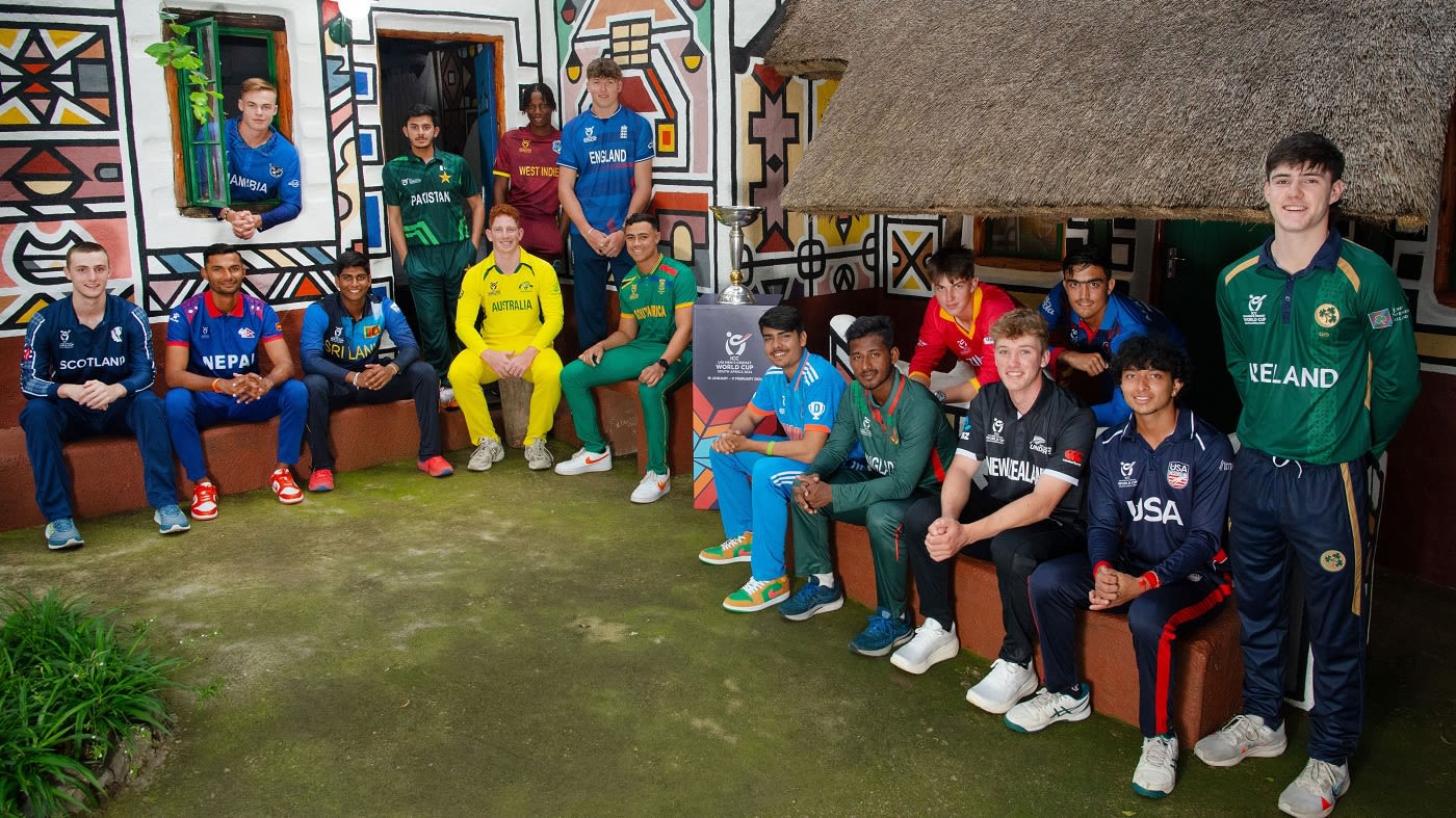 The captains pose ahead of the 2024 Under-19 World Cup