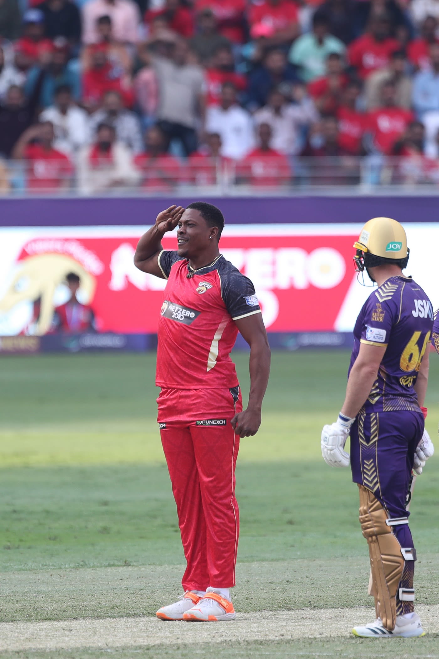 Sheldon Cottrell brings out his trademark celebration