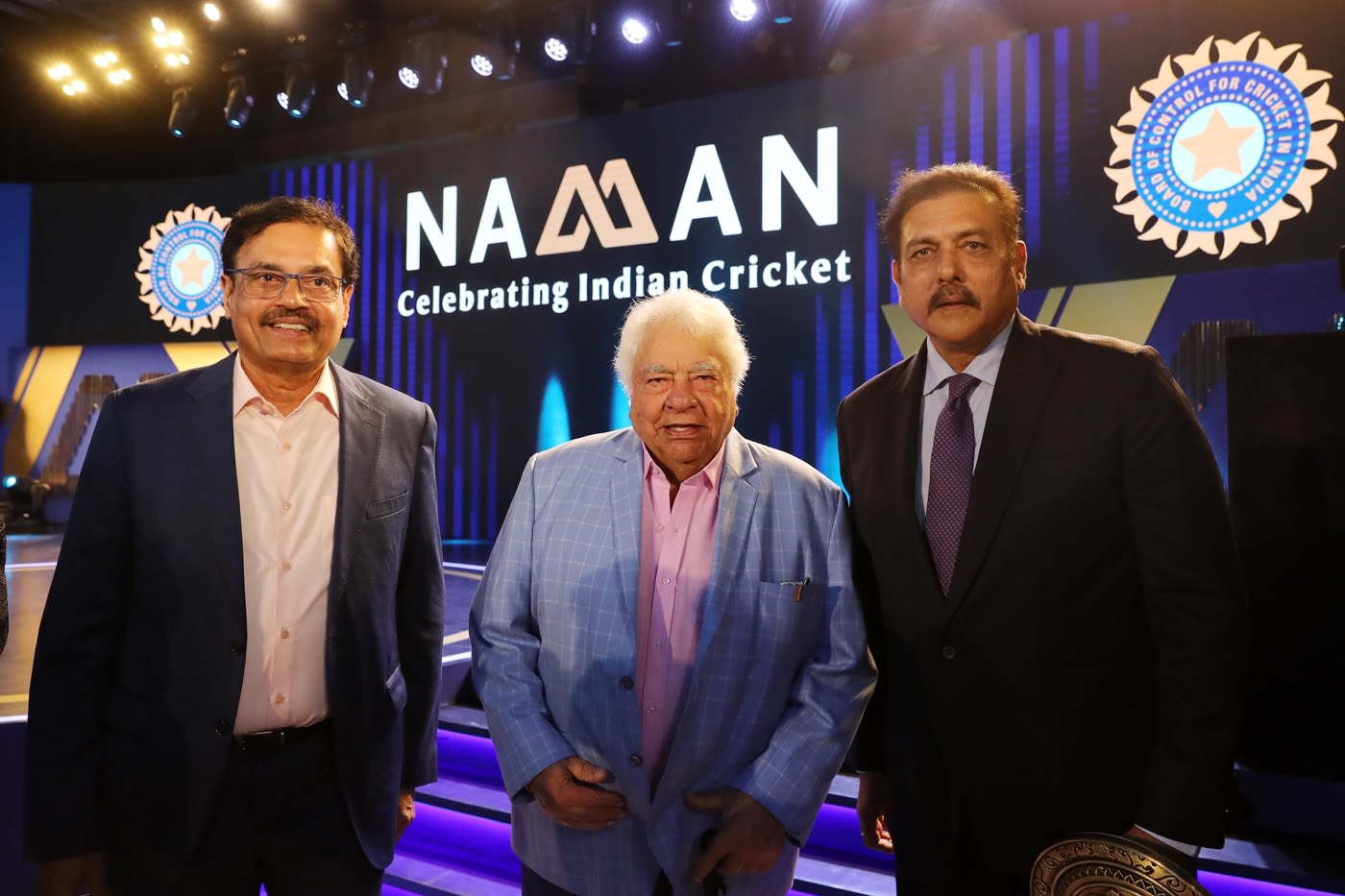 Dilip Vengsarkar, Farokh Engineer and Ravi Shastri at the BCCI awards