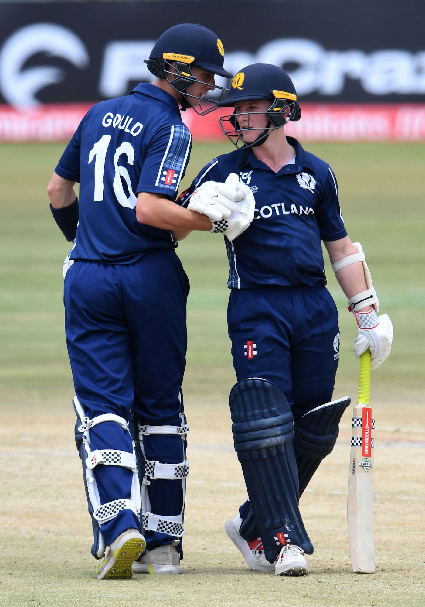 Owen Gould and Jamie Dunk put on a century stand for the third wicket