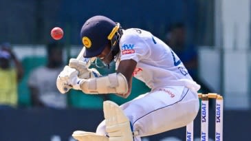 Chamika Gunasekara concussed out on Test debut after blow to the head