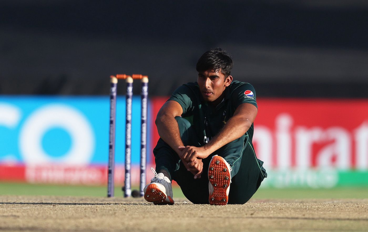 Mohammad Zeeshan's expression reflects the mood in the Pakistan camp