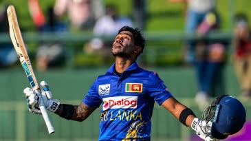 Nissanka 210* outplays Omarzai, Nabi tons as SL clinch opener
