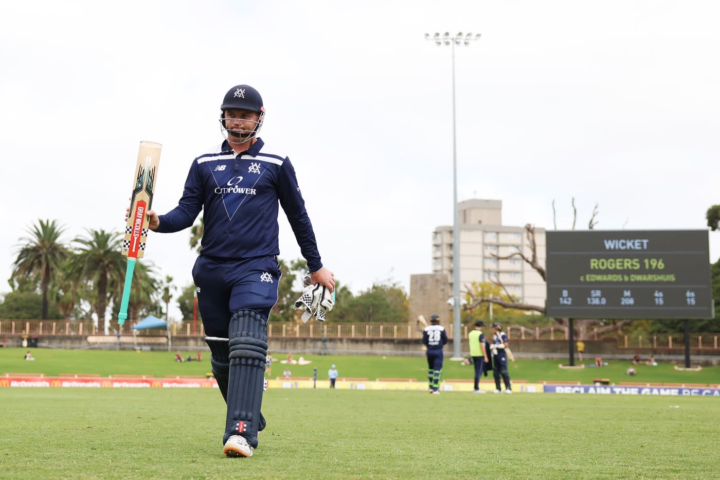 Tom Rogers made 196 off 142 balls