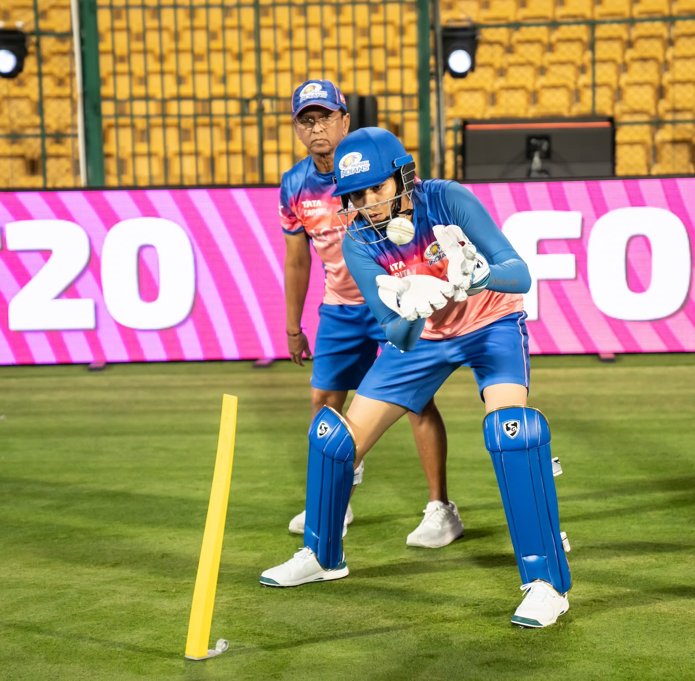 Yastika Bhatia trains under the watchful eyes of Kiran More