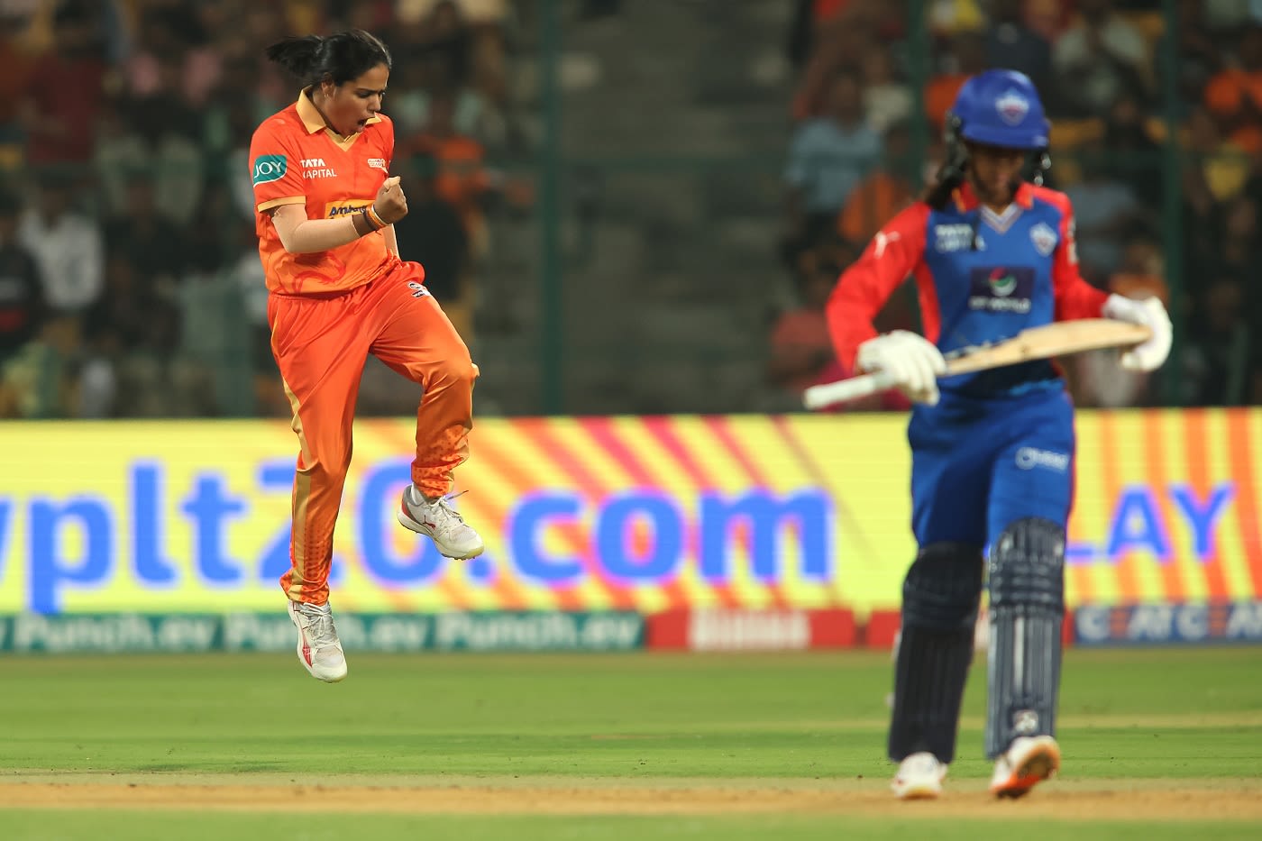 Mannat Kashyap dismissed Jemimah Rodrigues for her maiden WPL wicket