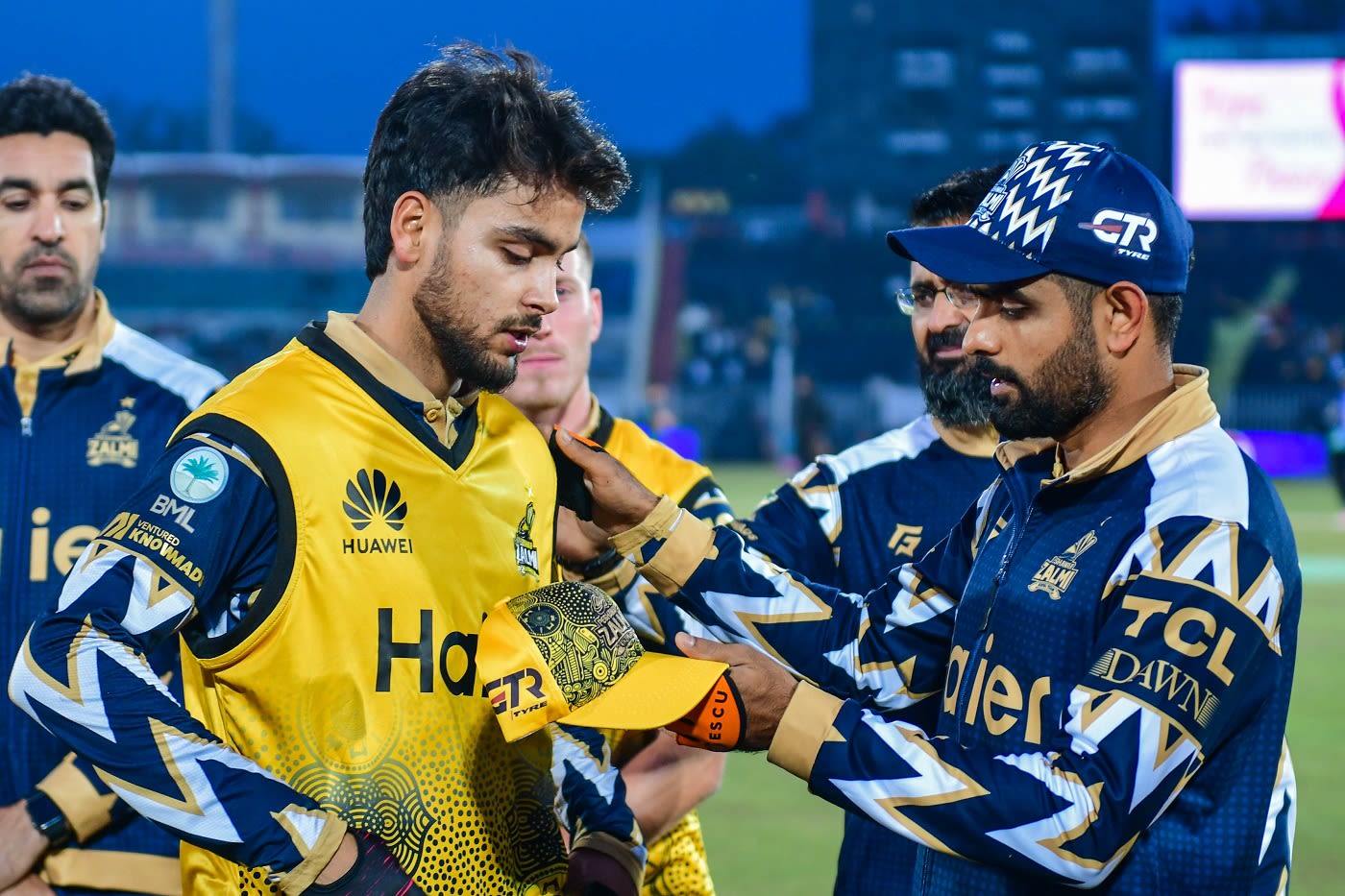 Debutant Mehran Mumtaz gets his first cap from Babar Azam
