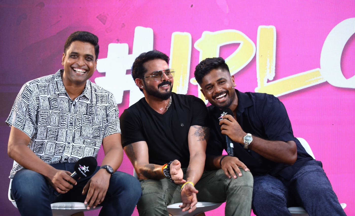 [L to R] Tinu Yohannan, S Sreesanth and Sanju Samson share a laugh