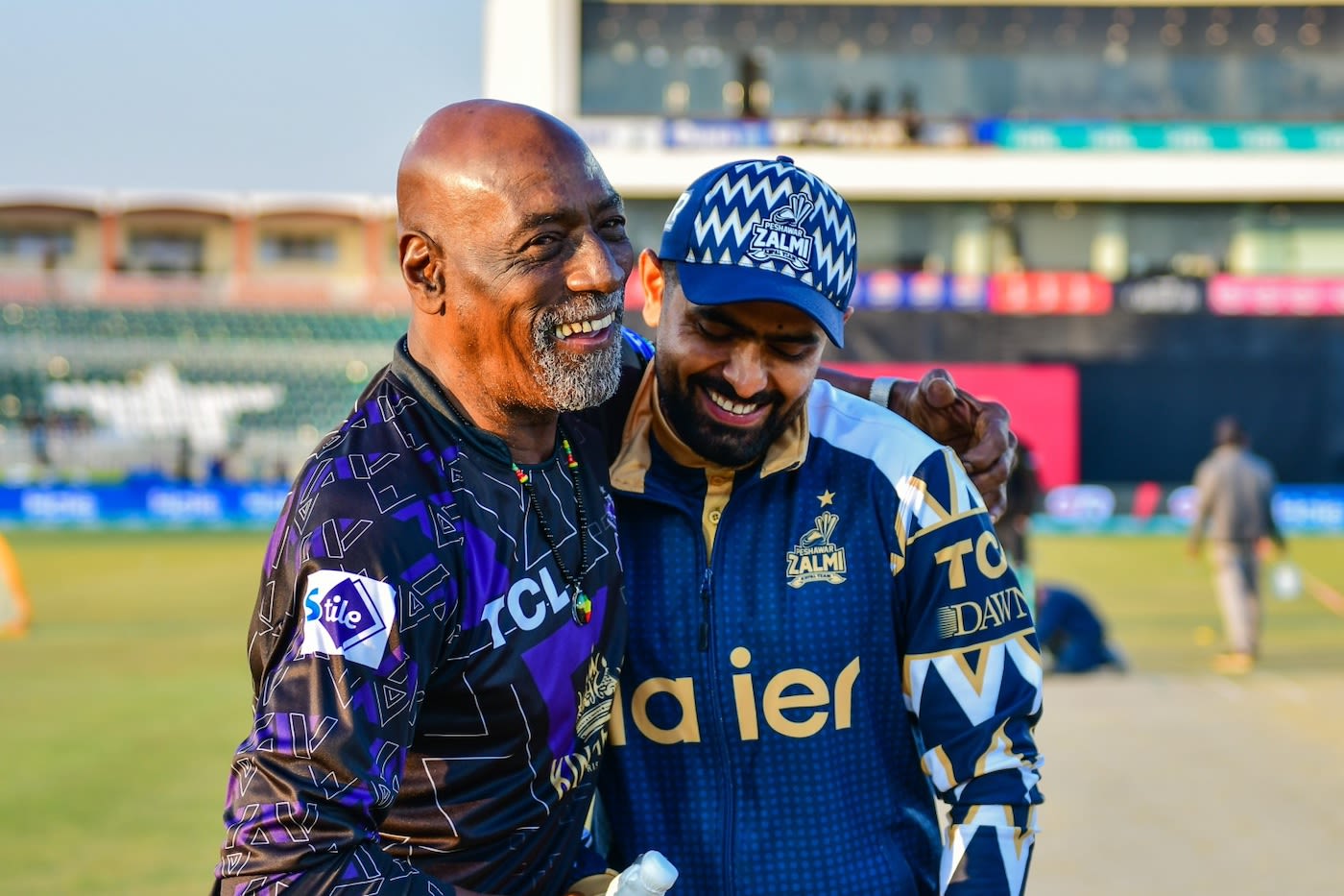 Viv Richards, the Gladiators mentor, catches up with Zalmi captain Babar Azam