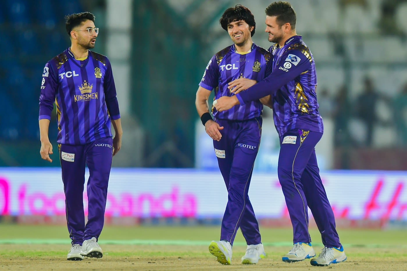 Rilee rossouw and Mohammad Wasim celebrate a wicket