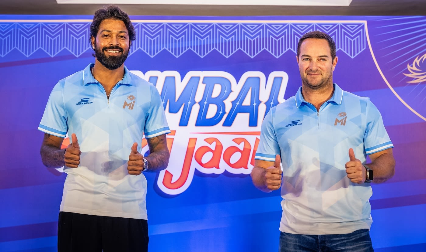 Captain Hardik Pandya and head coach Mark Boucher at Mumbai Indians' pre-season press conference