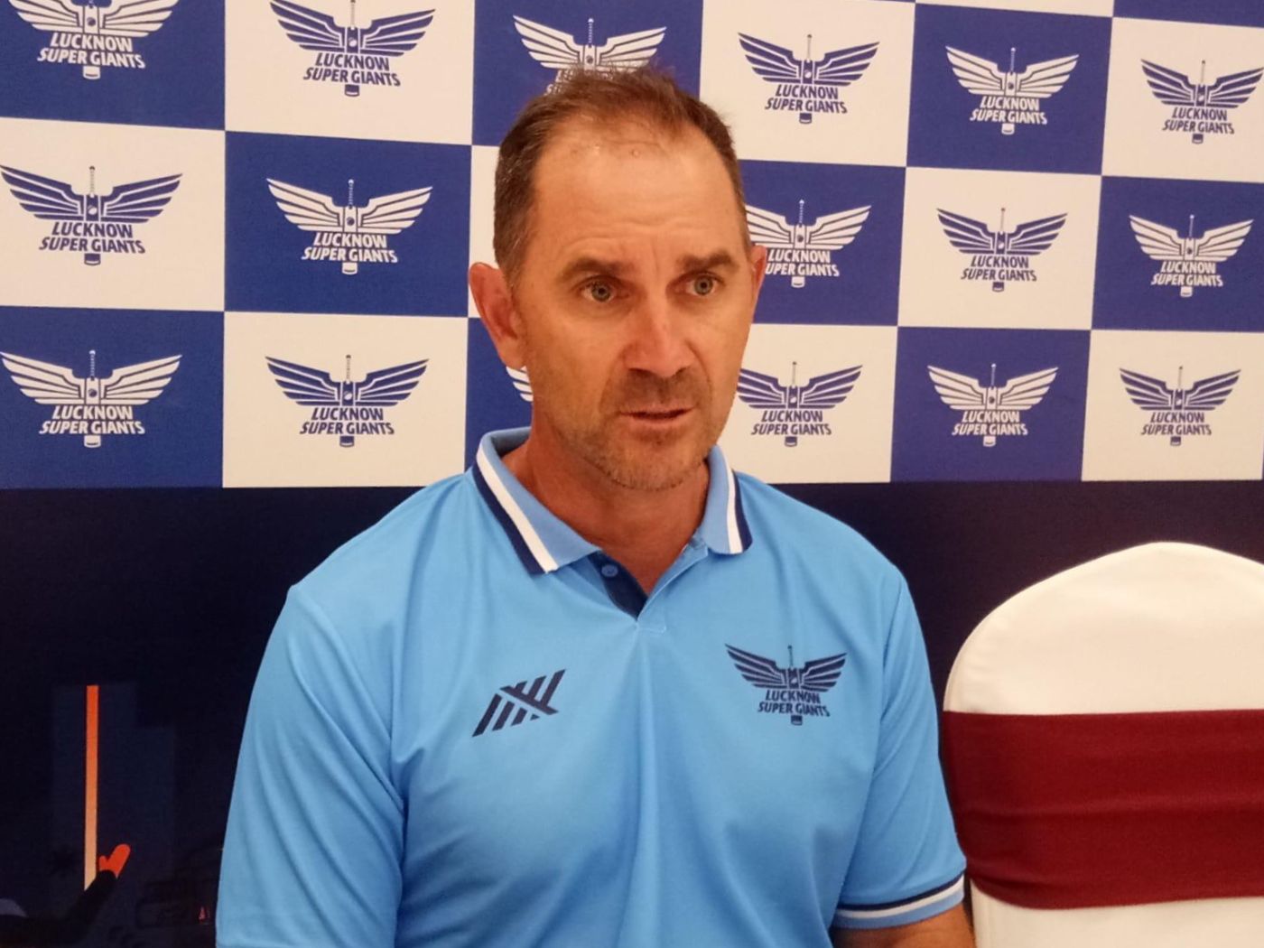 Head coach Justin Langer at a Lucknow Super Giants pre-season press conference