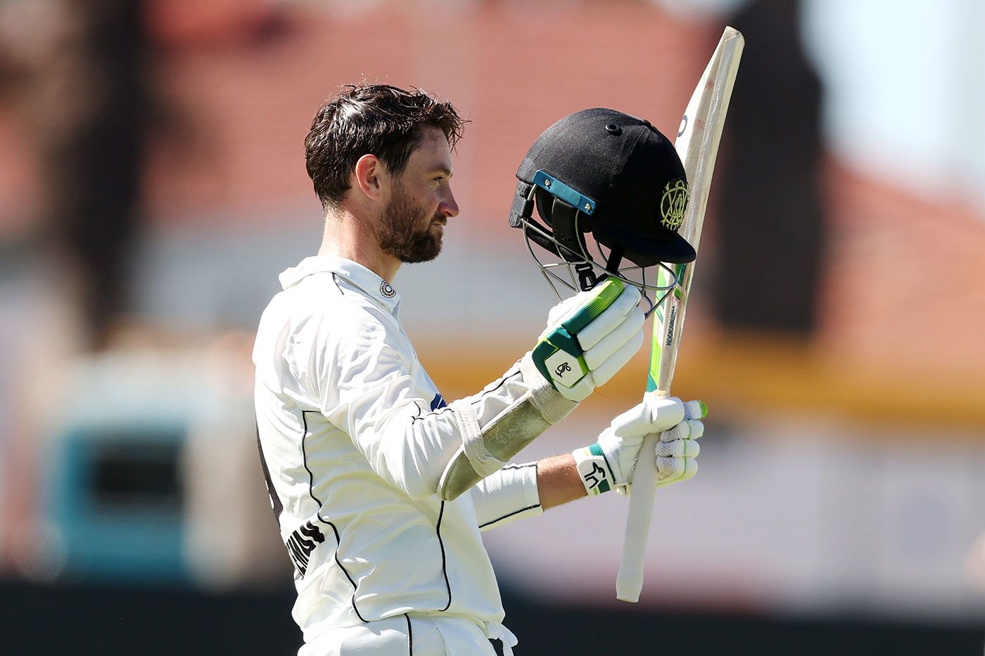 Sam Whiteman acknowledges his century