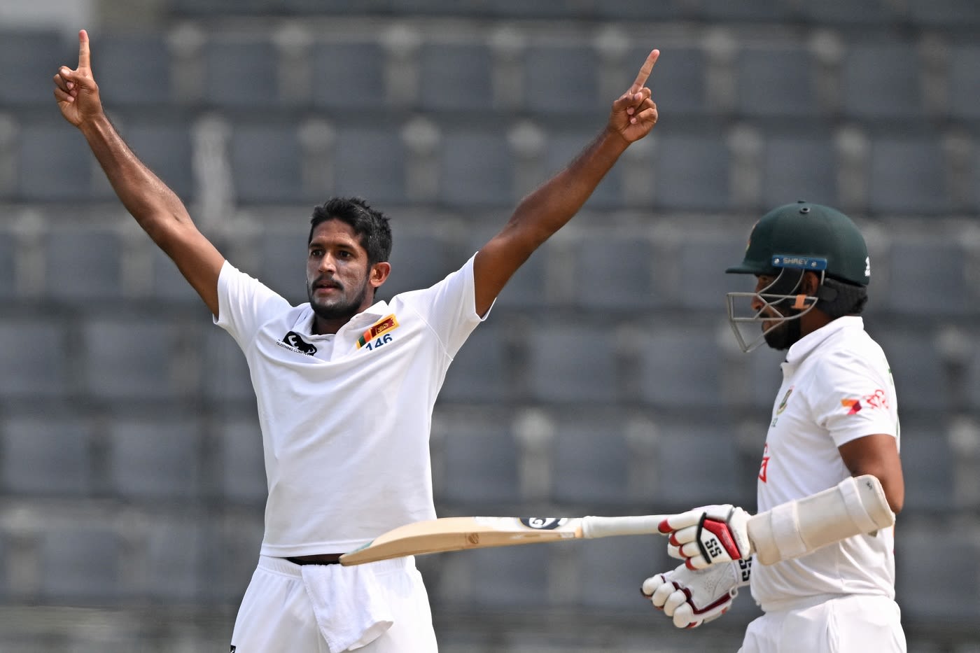Kasun Rajitha picked up his second five-wicket haul in Tests