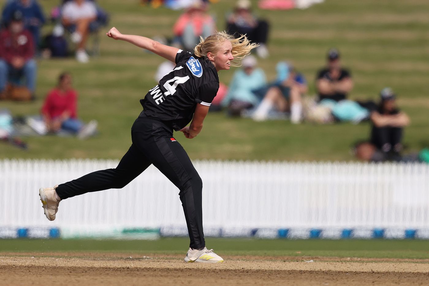Hannah Rowe took three wickets for New Zealand