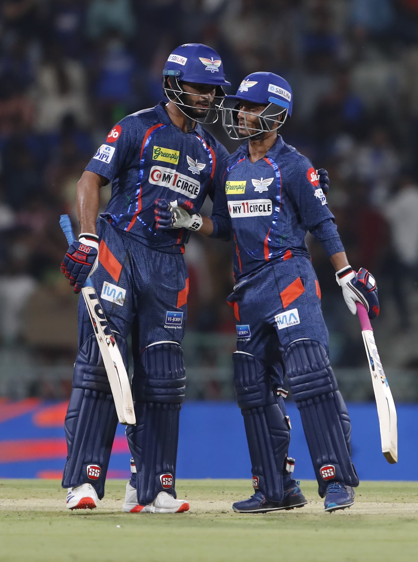 Ayush Badoni, celebrating his half-century here, put on 73 for the eighth wicket