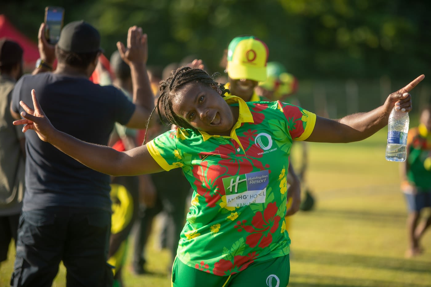 The Vanuatu women's team captain Selina Solman