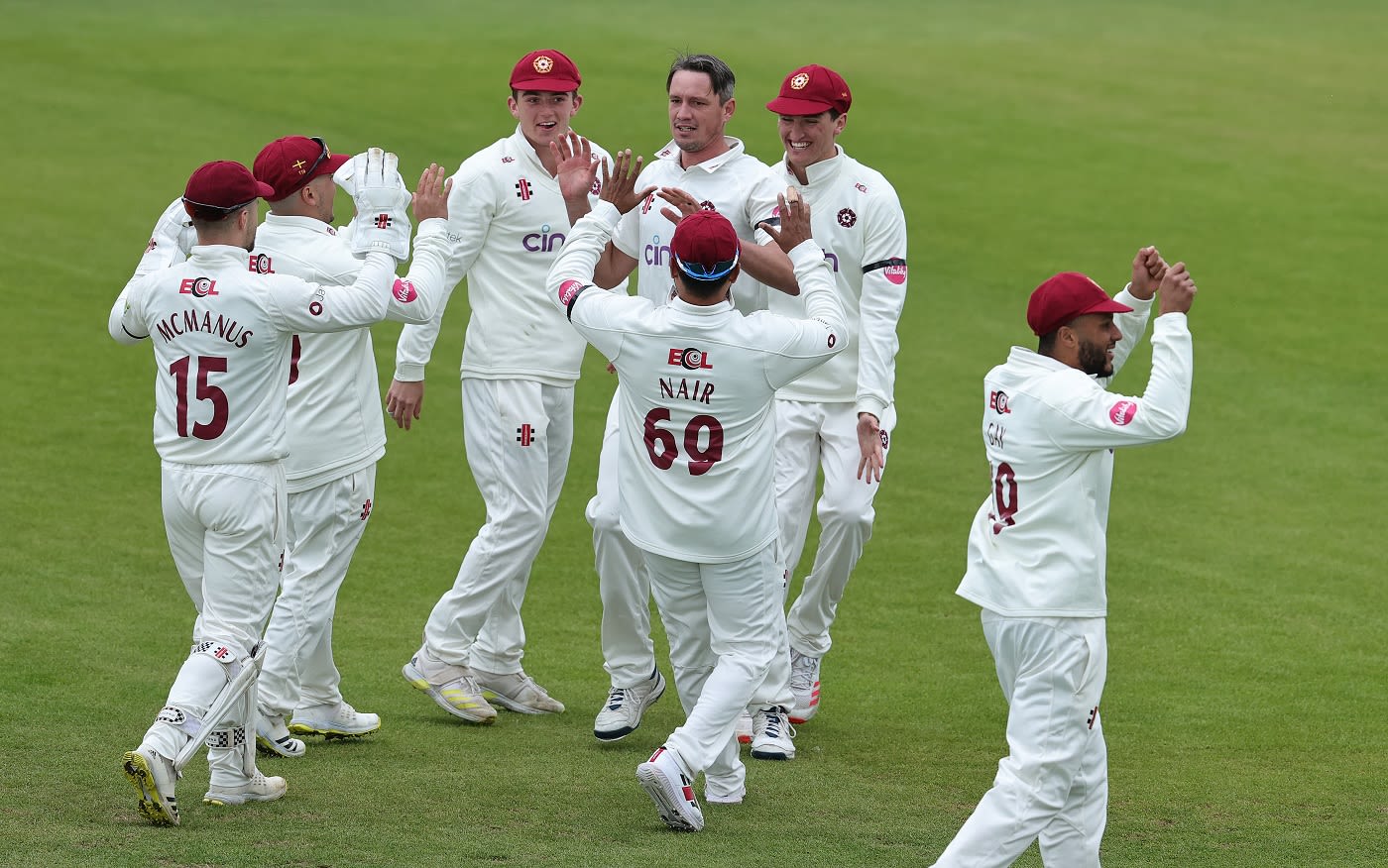 Chris Tremain is congratulated by his team-mates