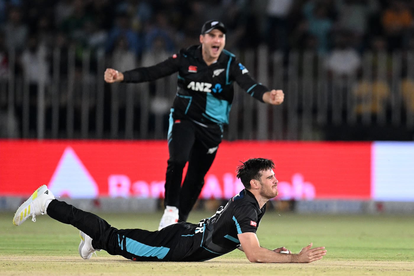 Ben Lister struck second ball, sending Saim Ayub back caught and bowled