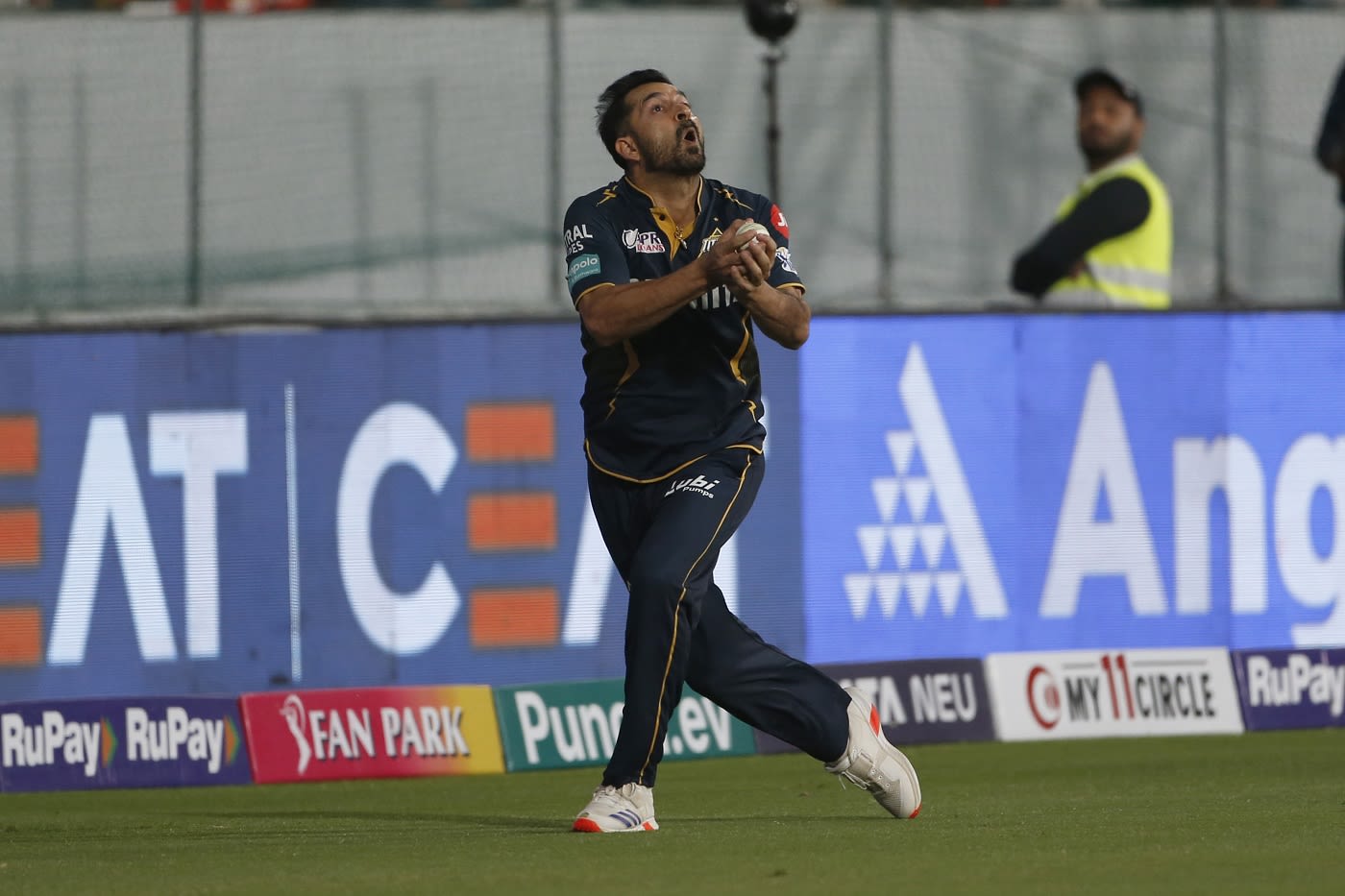 Mohit Sharma took a well-judged catch to dismiss Ashutosh Sharma
