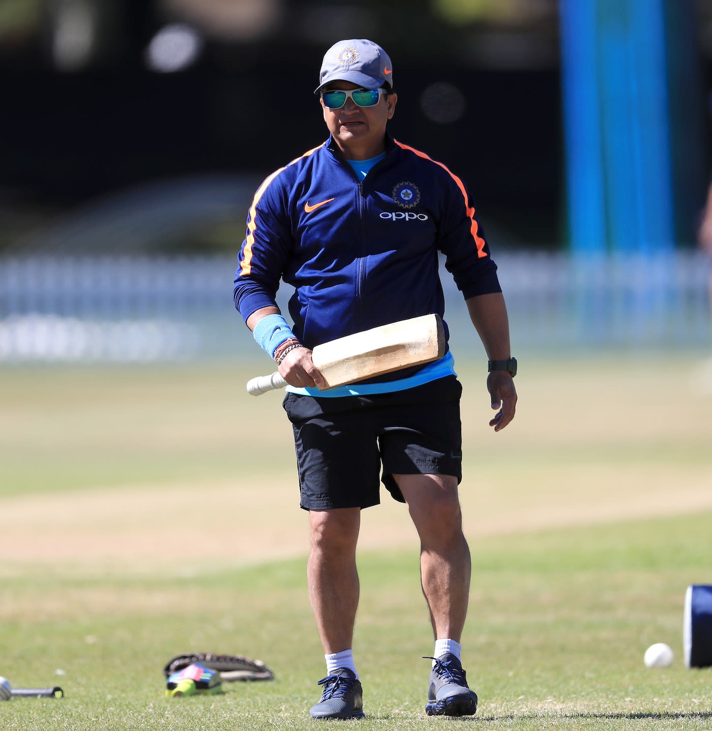 Abhay Sharma oversees a fielding session