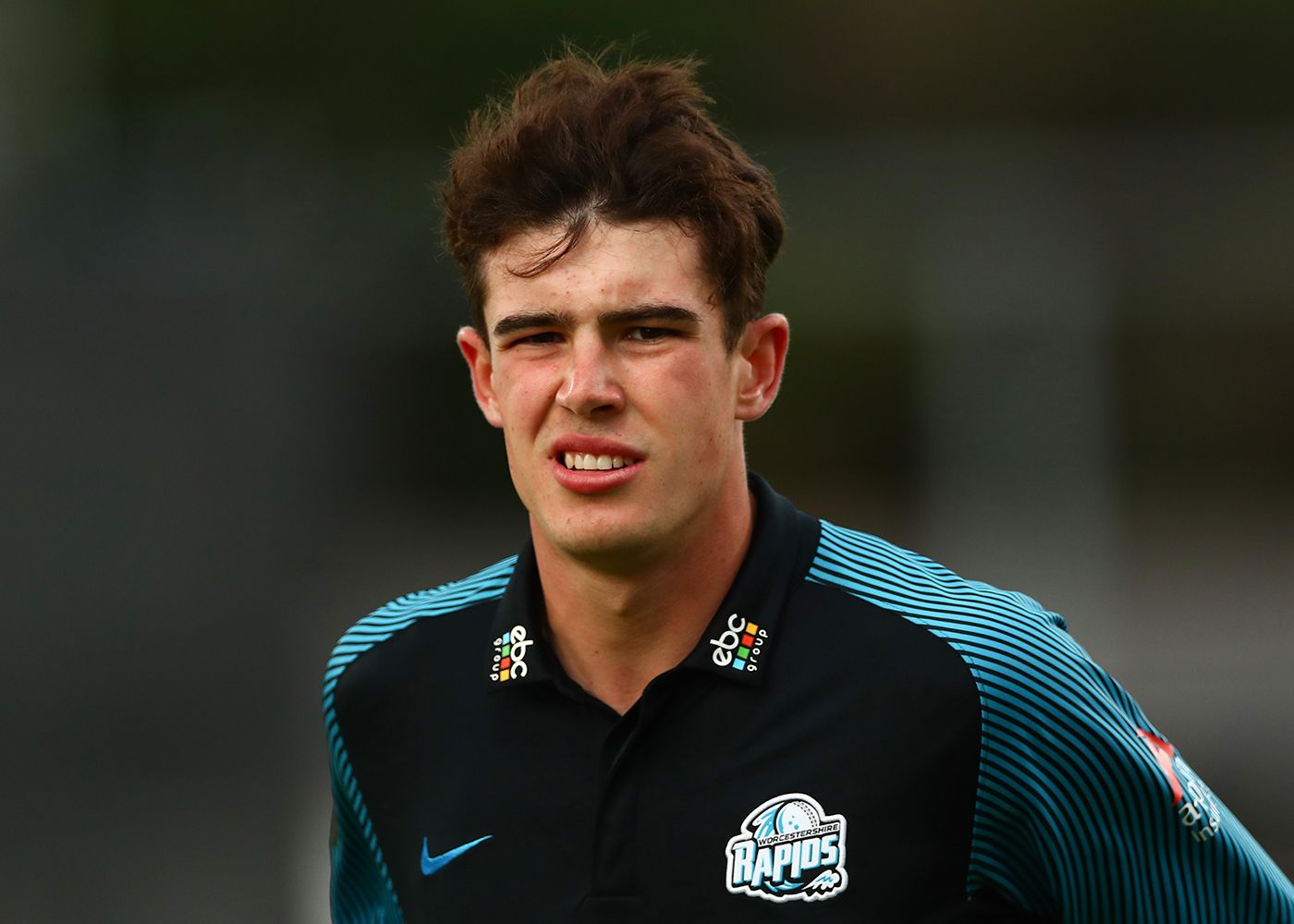 Worcestershire's Josh Baker looks on
