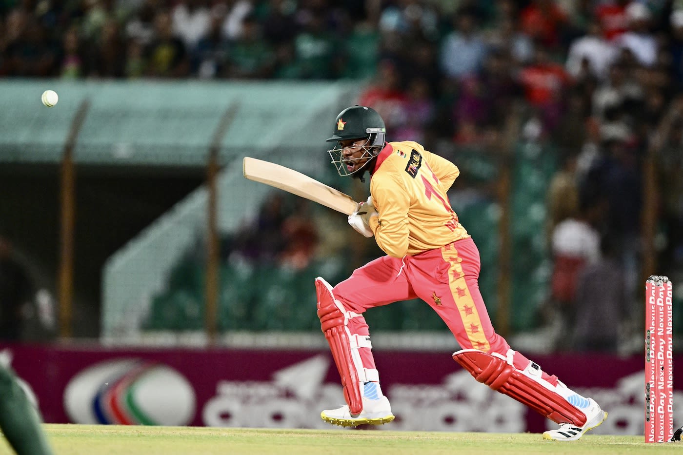 Wellington Masakadza made a valuable contribution down the order