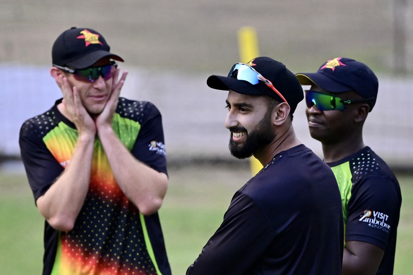 Brian Bennett and Faraz Akram at a practice session